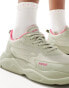 HUGO Red Leon trainers in grey/pink