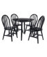 Moreno Drop Leaf Dining Table with Windsor Chairs, Black 5 Piece