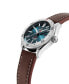 ფოტო #2 პროდუქტის Men's Swiss Automatic Alpiner 4 Brown Leather Strap Watch 40mm