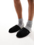 UGG scuff slippers in black suede