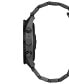 Unisex CZ Smart Wear OS Black-Tone Stainless Steel Bracelet Smart Watch 45mm