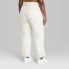 Women's High-Rise Cargo Baggy Jeans - Wild Fable Off-White 30