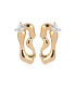 18k Gold Plated Winding Crystal Earrings