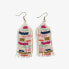 Фото #1 товара rainbow color blocks fringe earring 3.25"