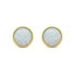 Charming gold-plated stud earrings with synthetic opals EA579Y