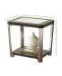 Фото #5 товара Steve Silver Truman 22" Wide Mirrored Top and Wood End Table