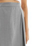 ASOS DESIGN knee length pleated midi skirt in grey