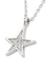 Silver-Tone Pavé Star Pendant Necklace, 16" + 3" extender