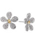 ფოტო #1 პროდუქტის Rhodium-Plated Cubic Zirconia Daisy Stud Earrings, Created for Macy's