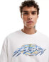 Weekday oversized t-shirt with robo graphic print in white weiß, L - 107-112 CM - фото #3