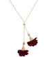 Фото #3 товара I.N.C. International Concepts fabric Flower 37" Lariat Necklace, Created for Macy's