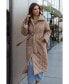 ფოტო #1 პროდუქტის Womens Kallie Quilted Tie Front Coat