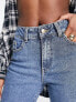 Фото #3 товара Object cotton wide leg dad jeans in mid blue wash - MBLUE