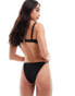 Фото #3 товара COLLUSION v front bikini bottom with hoop hardware in black