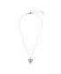 ფოტო #2 პროდუქტის Hyperbola Pendant, Heart, Blue, Rhodium Plated