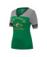 ფოტო #3 პროდუქტის Women's Green, Heathered Gray Oregon Ducks There You Are V-Neck T-shirt