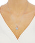 ფოტო #2 პროდუქტის Diamond Flower 18" Pendant Necklace (1/4 ct. t.w.) in Sterling Silver
