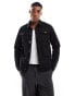 DTT slim fit denim jacket in black