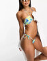 Фото #2 товара ONLY tie side bikini bottoms in yellow floral