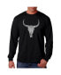 Фото #1 товара Men's Word Art Long Sleeve T-Shirt - Texas Skull