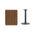 Фото #2 товара 24'' X 30'' Rectangular Walnut Laminate Table Top With 18'' Round Table Height Base