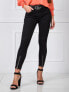 Фото #1 товара Женские джинсы скинни со средней посадкой   укороченные черные Factory Price