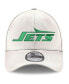 Фото #8 товара Men's White New York Jets Throwback Wordmark Iced Ii 39Thirty Flex Hat