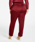 Фото #2 товара Trendy Plus Size Satin Fitted Pants