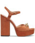 ფოტო #2 პროდუქტის Women's Nicolette Chain Trimmed Platform Sandals