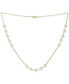 Фото #1 товара Macy's freshwater Pearl (6-7mm) Station 18" Collar Necklace in 18k Gold-Plated Sterling Silver