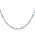 ფოტო #3 პროდუქტის Cubic Zirconia Graduated Tennis 16" Collar Necklace in Sterling Silver