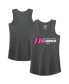 Women's Charcoal Denny Hamlin Racer Back Tri-Blend Tank Top