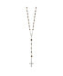 Фото #3 товара Diamond2Deal sterling Silver Polished Tiger Eye Bead Rosary Pendant Necklace 33"