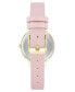 Фото #2 товара Woman's Quartz Pink Faux Leather Band and Floral Pattern Watch, 36mm