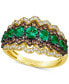 Фото #1 товара Costa Smeralda Emeralds (3/4 ct. t.w.) & Diamond (5/8 ct. t.w.) Scalloped Edge Ring in 14k Gold