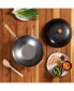 Фото #8 товара Classic Series Uncoated Carbon Steel 4-Pc. Wok Set with Lid and Birch Handles