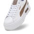 Фото #4 товара Puma Mayze Glam 39306802 Womens White Leather Lifestyle Sneakers Shoes