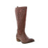 Фото #4 товара Roan by Bed Stu Ellia F858034 Womens Brown Leather Zipper Knee High Boots