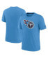 Фото #1 товара Men's Light Blue Tennessee Titans Playback Logo Tri-Blend T-shirt