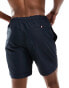 Tommy Hilfiger logo long drawstring swim short in navy