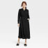 Фото #2 товара Women's Long Sleeve Collared Midi Crepe Shirtdress - A New Day Black S