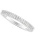 ფოტო #1 პროდუქტის Diamond Double Row Band (1/4 ct. t.w.) in 10k White Gold