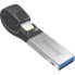 SanDisk iXpand - 64 GB - USB Type-A / Lightning - 3.2 Gen 1 (3.1 Gen 1) - Other - 5.4 g - Black - Silver
