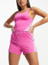 Фото #1 товара adidas Training Train Icons 3 stripe shorts in pink