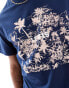 Levi's floral logo print relaxed fit t-shirt in navy Синий, XL - 111 CM - 116 CM - фото #4