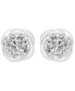 ფოტო #3 პროდუქტის Diamond Stud Earrings (1/2 ct. t.w.) in 14k White Gold