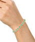 ფოტო #2 პროდუქტის Gemstone & Diamond Halo Hexagon Flex Bracelet