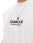 Barbour International Formula oversized t-shirt in white exclusive to asos