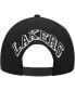 Men's Black Los Angeles Lakers Chainstitch 9FIFTY Snapback Hat