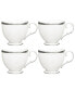 Фото #1 товара Rochelle Platinum Set of 4 Cups, Service For 4